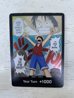 One Piece - Don !! Card Promo Romance Dawn - Englisch Holo Foil Your Luffy Exc. - Image 1