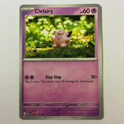Clefairy 081/197 Common Obsidian Flames Pokemon Yuka Morii Clay Art Near Mint - Image 1