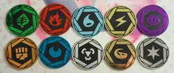 Pokemon - 151 Mini Tin - Jumbo 2" Energy Holo Collectors Flip Coin Complete Set - Image 1