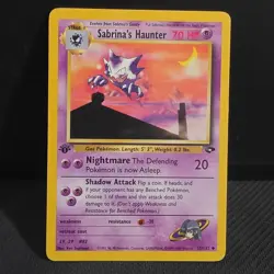 Wizards of the Coast Pokemon TCG Sabrina's Haunter 55/132 EN 2000 1st Ed - Image 1