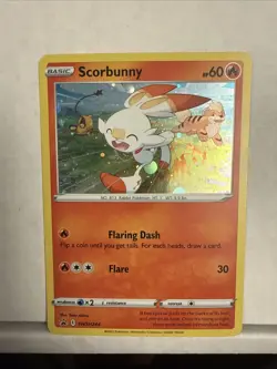 Pokemon TCG Scorbunny SWSH071 Black Star Promo Sword & Shield HD Galaxy Swirl 🍥 - Image 1