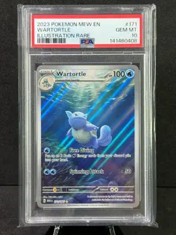 2023 POKEMON MEW EN-151 ILLUSTRATION RARE #171 WARTORTLE PSA 10 - Image 1