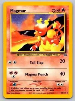 Magmar 40/111 Uncommon Neo Genesis Pokemon Unlimited Lightly Played - Image 1