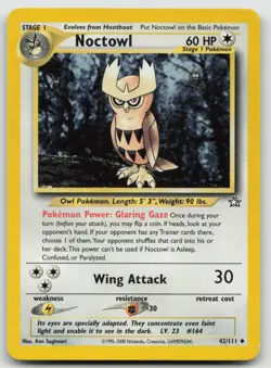 Noctowl 42/111 Uncommon Neo Genesis Pokemon Unlimited Lightly Played - Image 1