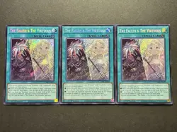 3x The Fallen & The Virtuous | CH01-EN019 | Secret Rare | HOLO BLEED! | YuGiOh! - Image 1
