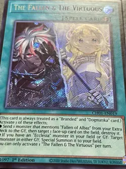 3x The Fallen & The Virtuous | CH01-EN019 | Secret Rare | HOLO BLEED! | YuGiOh! - Image 2
