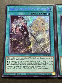 3x The Fallen & The Virtuous | CH01-EN019 | Secret Rare | HOLO BLEED! | YuGiOh! - Image 3