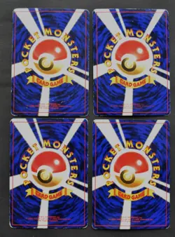 Old Back Pokemon Card Poliwhirl Poliwrath Poliwag Evolution Set of 4 Holo - Image 2