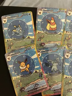 Eevee Evolution Pokemon Card Display Art Cards. Umbreon Sylveon Espeon and More - Image 2