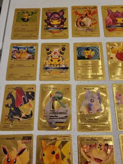 Lot of 50 Gold Foil Pokemon Card Fan Art Cards (All Cards Pictured) Mint Cond - Image 2