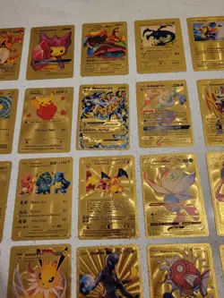 Lot of 50 Gold Foil Pokemon Card Fan Art Cards (All Cards Pictured) Mint Cond - Image 3