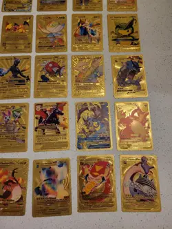 Lot of 50 Gold Foil Pokemon Card Fan Art Cards (All Cards Pictured) Mint Cond - Image 5