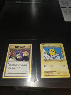 Pokemon Evolutions - Here Comes Team Rocket! & Surfing Pikachu Lot - 2 Cards - Image 2