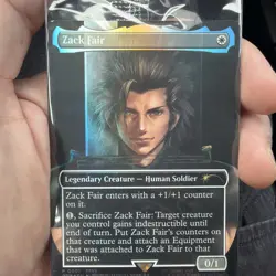Zack Fair promotional card MTG Magic Gathering, Final Fantasy VII Rebirth promo - Image 1