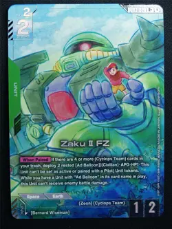 Zaku II FZ GD03-020 R+ Foil - Gundam Card #94 - Image 1