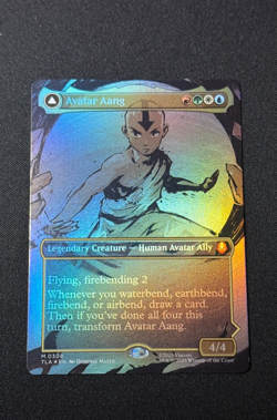 Avatar Aang / Aang Master of Elements MTG BORDERLESS FOIL M 0308 - Image 1