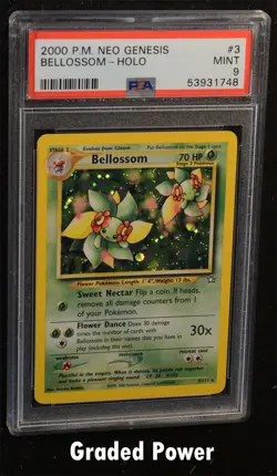 Pokemon Neo Genesis Unlimited Bellossom PSA 9 Holo (1748) 3/111 - Image 1