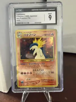 Pokemon Typhlosion Neo Premium File 1 Holo Rare 1999 Japanese CGC 9 - Image 1