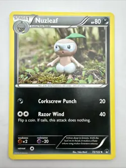 Nuzleaf 72/122 Uncommon BREAKpoint Pokemon LP - Image 1
