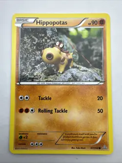 Pokemon - Hippopotas 87/160 - XY Primal Clash - Yuka Morii - Near Mint - Image 1