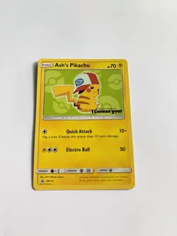 Pokemon Ash's Pikachu SM112 I Choose You Promo HP 2E - Image 1