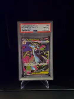 2025 POKEMON PFL EN PHANTASMAL FLAMES ULTRA RARE #109 MEGA CHARIZARD X EX PSA 10 - Image 1