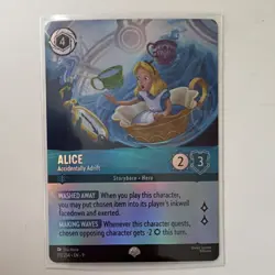 Disney Lorcana Alice Accidentally Adrift Foil Character Card 217/204 - Image 1