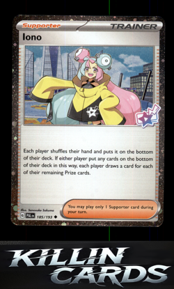 Iono - 185/193 (Cosmo Foil) 185/193 Pokemon Promo Miscellaneous Cards & Products - Image 1