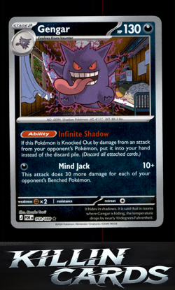 Reverse Holofoil Gengar 050/088 Pokemon Rare ME03: Perfect Order Card NM - Image 1