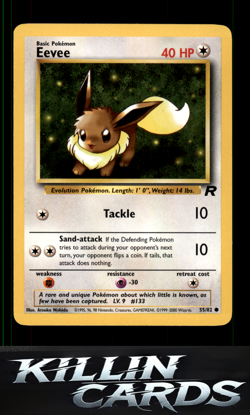 Eevee 55/82 Pokemon Common Team Rocket Card LP - Image 1