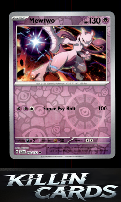 Reverse Holofoil Mewtwo 059/142 Pokemon Uncommon SV07: Stellar Crown Card NM - Image 1