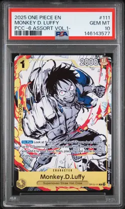 2025 ONE PIECE OP10-111 PREMIUM CARD COLLECTION VOL 1 MONKEY D LUFFY PSA 10 - Image 1