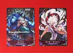 Monkey D. Luffy P-041 Kaido P-040 Promo One Piece Card Game 1st ANNIVERSARY JP - Image 1