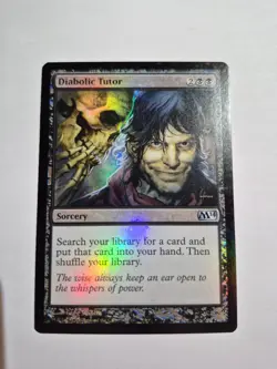 Magic the Gathering MTG - Diabolic Tutor FOIL - Core Set 2014 M14 - LP - Image 1