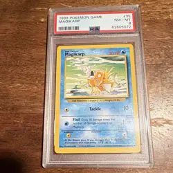 Pokemon TCG Magikarp Base Set 35/102 Regular Wizards Copyright PSA 8 - Image 1