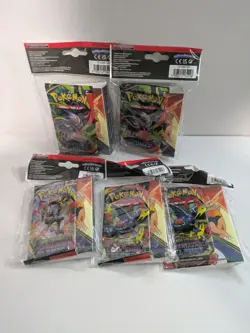 5-pk Pokemon Phantasmal Flames Booster Pack with Mini Portfolio Sealed - Image 1
