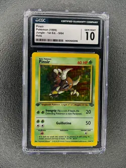Pokemon Pinsir Jungle 1st Edition Holo Rare #9 CGC 10 Gem Mint - Image 2