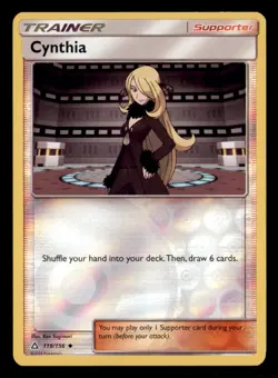 Cynthia 119/156 Uncommon Ultra Prism Pokemon Reverse Holo Near Mint - Image 1