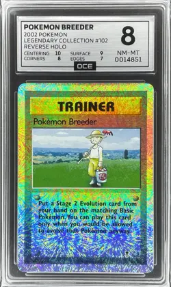 2002 Pokemon Legendary Collection Pokemon Breeder & Full Heal Reverse Holo - Image 1