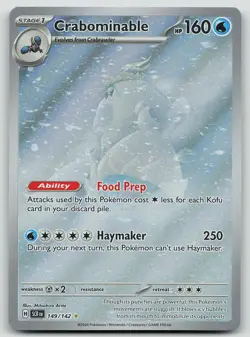 Pokemon Crabominable 149/142 Stellar Crown Illustration Rare Holo NM - Image 1