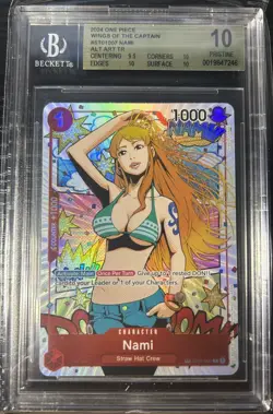 Nami Treasure Rare ST01-007 OP-06 One Piece Wings of the Captain BGS 10 - Image 1
