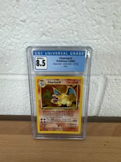 1999 Pokemon Charizard Base Set Unlimit Holo 4/102 CGC Graded 8.5 Old Blue Label - Image 1