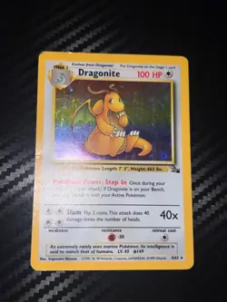 Dragonite 4/62 Fossil Holo Pokemon TCG - Image 1
