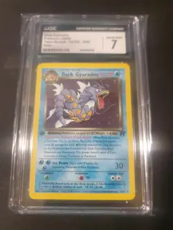 2000 POKEMON ROCKET 1ST ED #8 DARK GYARADOS-HOLO CGC 7 - Image 1