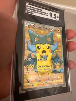 2016 POKEMON JAPANESE XY PROMO #207 PONCHO Mega Zard LOW POP SGC 9.5 - Image 5