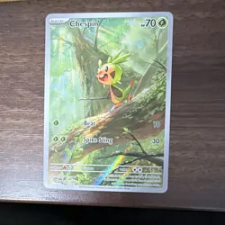 Pokemon TCG Chespin 087/086 Secret Rare Full Art Holo 70 HP English - Image 1