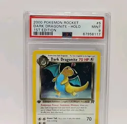 PSA 9 Dark Dragonite 5/82 1st Edition Holo Team Rocket 2000 Pokemon Card Graded - Image 2