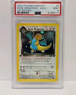 PSA 9 Dark Dragonite 5/82 1st Edition Holo Team Rocket 2000 Pokemon Card Graded - Image 3