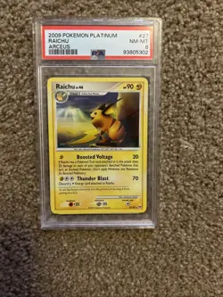 2009 Pokemon Arceus RAICHU 27/99) PSA 8 - Image 1