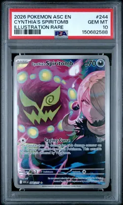 2026 POKEMON ASC EN-ASCENDED HEROES ILLUSTRATION RARE CYNTHIA'S SPIRITOMB PSA 10 - Image 1